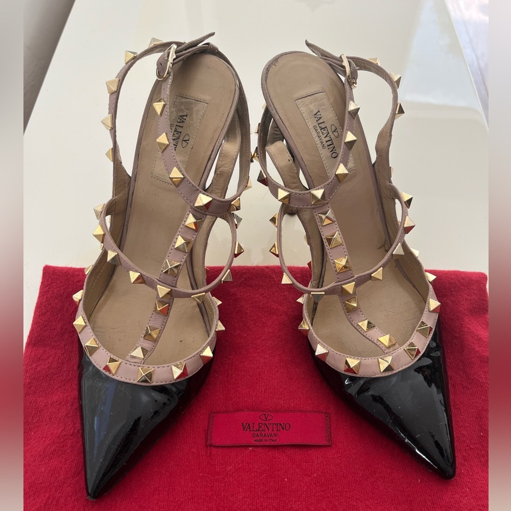 Valentino Black Rockstud Heels size 39